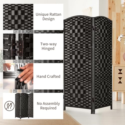 3 Panel Folding Room Divider, Dark Mocha Privacy Screen K453