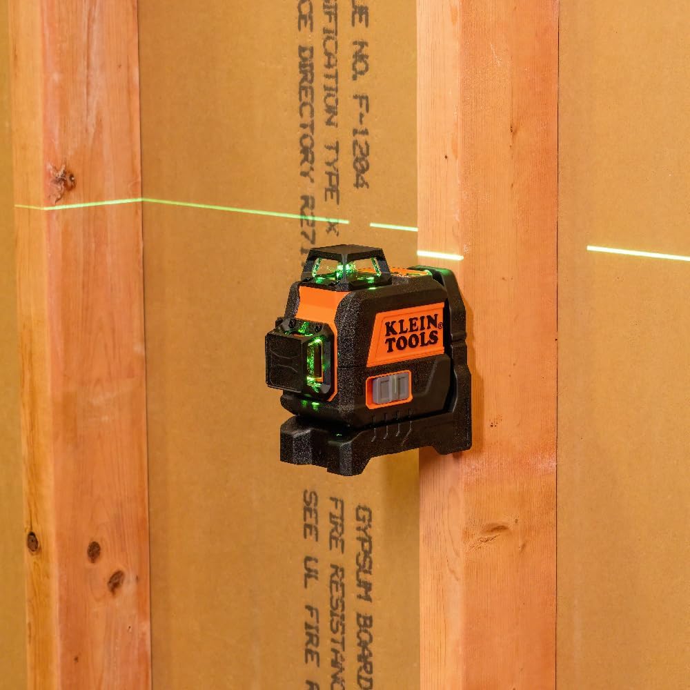 Compact Self-Leveling Laser Level, Green 360-Degree Planes, Rechargeable I34889
