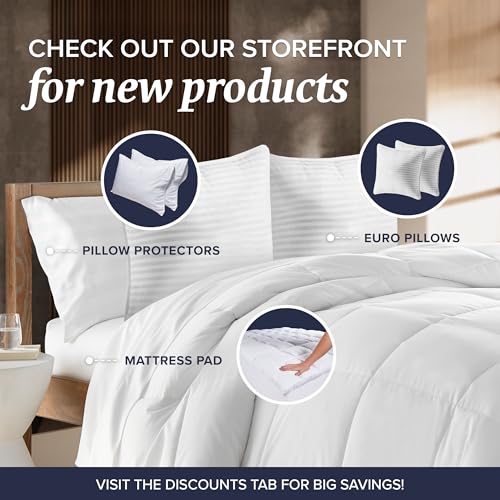 Bed Pillows Standard/Queen Size Set of 2 - Down Alternative Pillow for Sleeping F6851