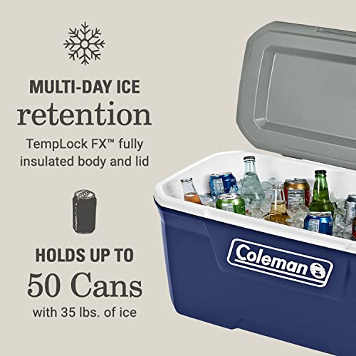 Insulated Portable Hard Cooler, Leak-Resistant, Keeps Ice up to 5 Days N135
