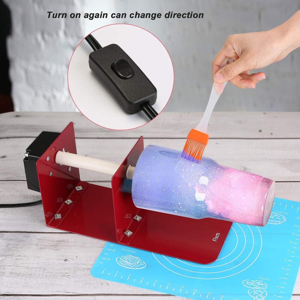 Cup Turner for Crafts Tumblers with 2-Way Rotation Silent Motor Q940