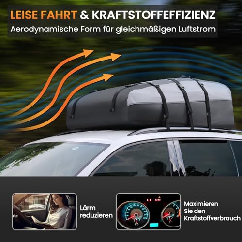 Car Roof Bag Cargo Carrier 20 Cubic, Waterproof with Strap and Anti-Slip Mat O493
