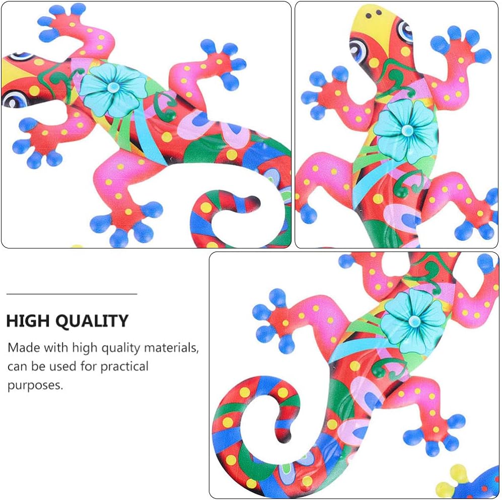 Iron Gecko Wall Art Decor 3D Metal Sculpture N749516