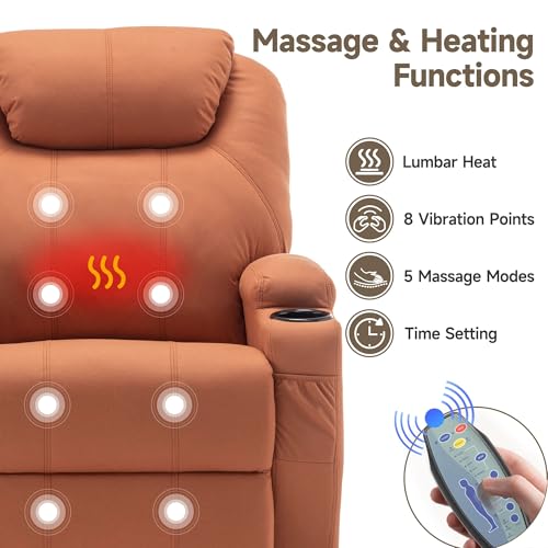 Rocking Recliner Chair with Massage and Heat for Adults H49678