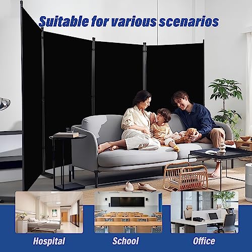Room Divider 6ft 3 Panel Portable Fabric Partition Screen D7135