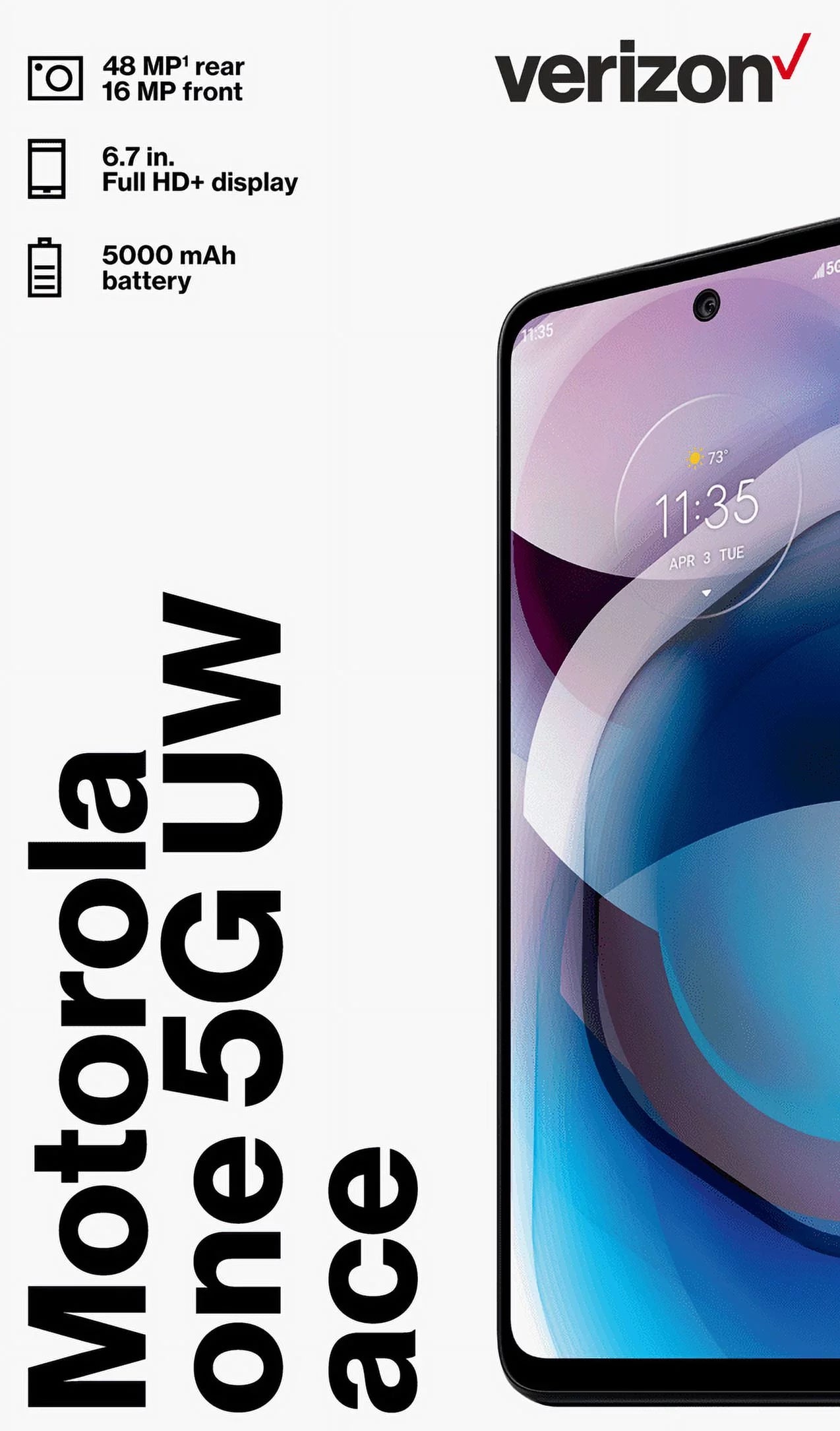 Motorola One Ace 5G 64GB Gray Prepaid Smartphone V373212
