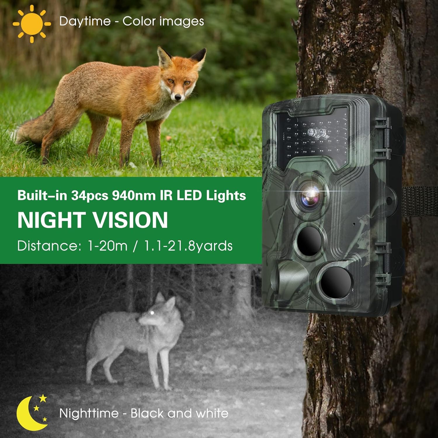 Trail and Game Camera with Night Vision and Motion Activation N1487