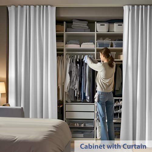 Room Divider Curtain Track Set, Blackout Panel, 8.3ft Wide A844312