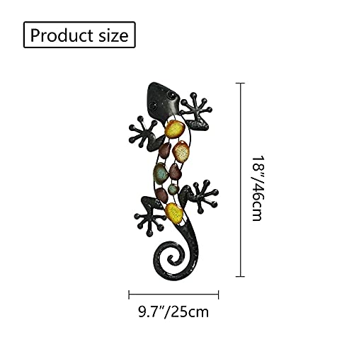 Metal Gecko Wall Decoration for Garden Outdoor C2333