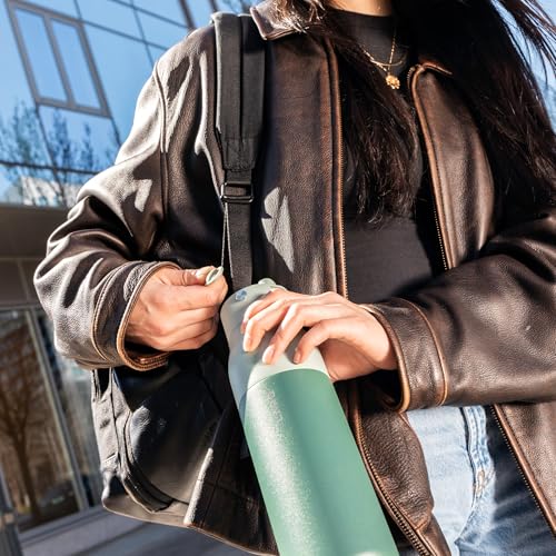 Insulated Stainless Steel Water Bottle with Silicone Handle, 34oz Z278258