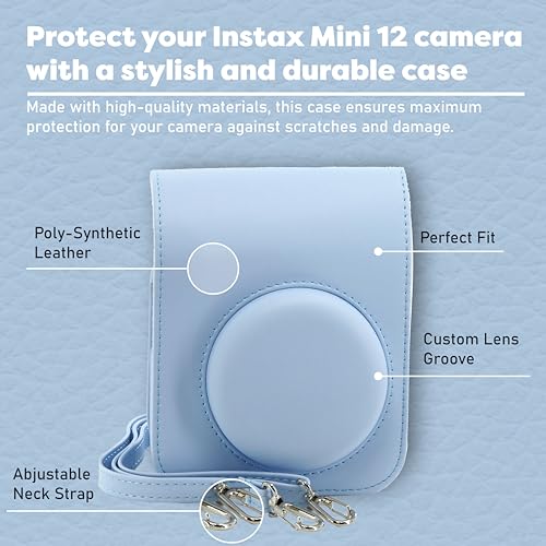 Instax Mini 12 Instant Camera Bundle with 60 Sheets Film and Accessories D684321