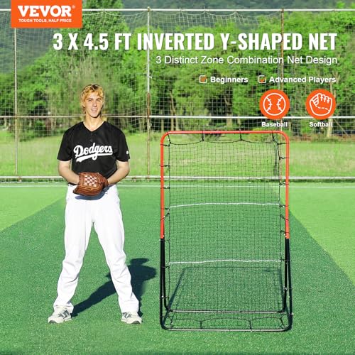 Baseball and Softball Rebounder Net with Pitching Target U4848