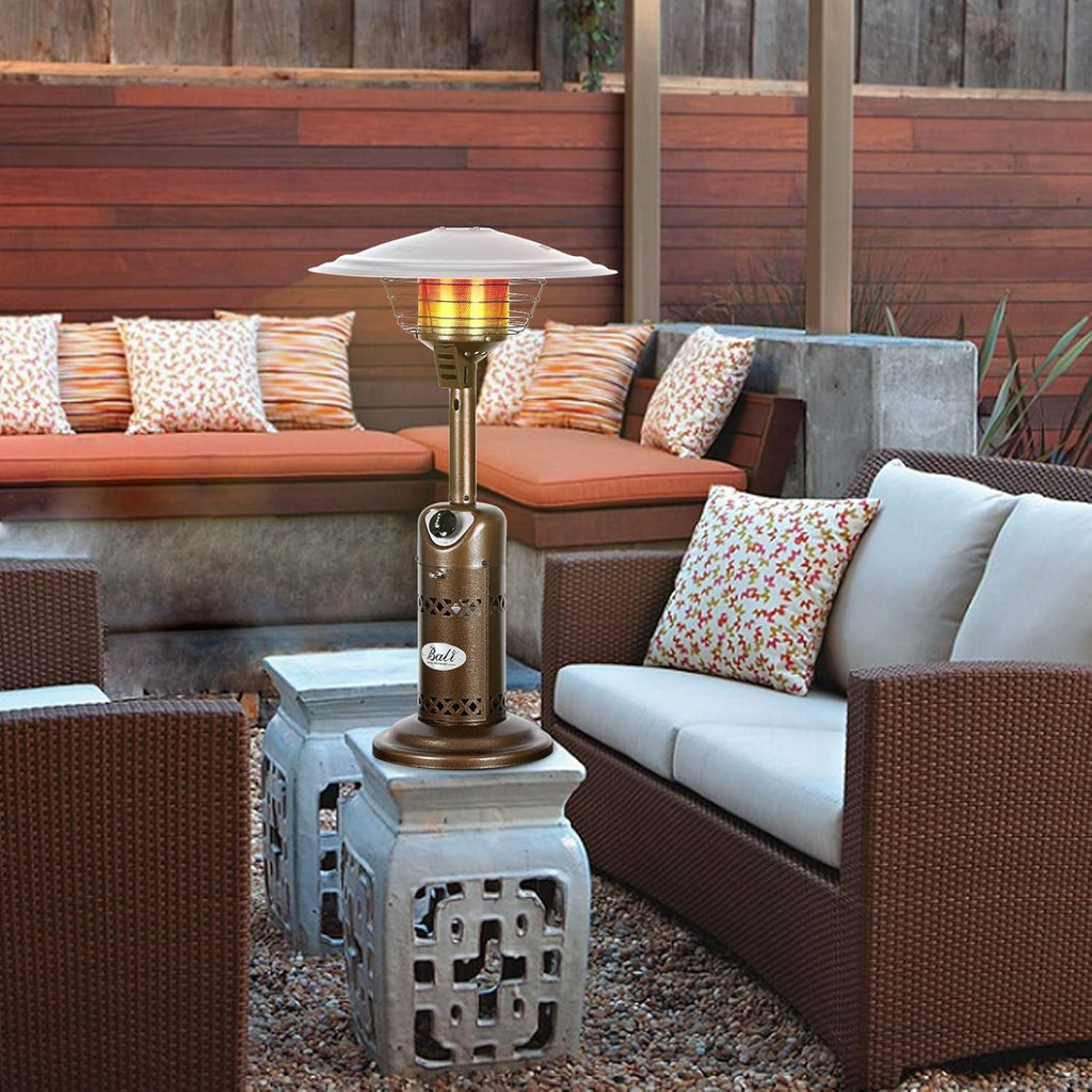 Portable Patio Heater, Outdoor Propane Table Top Heater, Bronze C87332