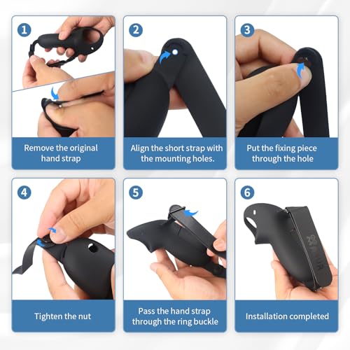 Controller Grips Cover with Battery Opening Cover and Knuckle Straps Protector H1506
