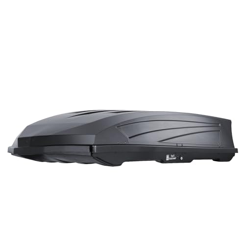 Roof Cargo Carrier, 22 Cubic Feet, Hard Shell, Dual-Sided Opening, Black E370