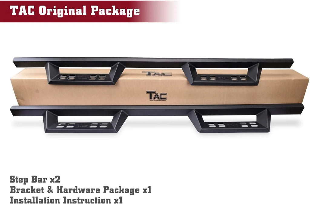 Running Boards Compatible with 2019-2023 Ford Ranger SuperCrew Cab 4" Drop Black Side Steps W24937