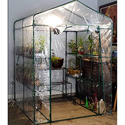 4 Tier Mini Greenhouse with Locking Wheels and PVC Cover G459030