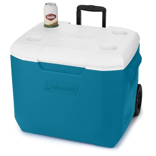 60qt Rolling Cooler with Wheels, Insulated Portable Chiller S628647