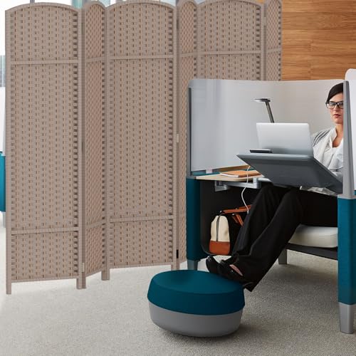 4 Panel Room Divider Screen 5.6 Ft Tall Folding Privacy Partition H959002