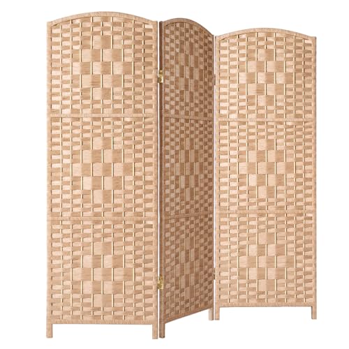 3 Panel Folding Room Divider, Dark Mocha Privacy Screen K453