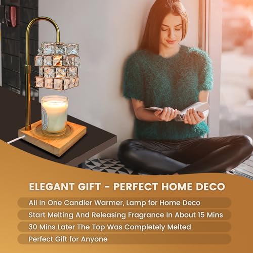Candle Warmer Lamp with Timer, Adjustable Height, Dimmable W1712