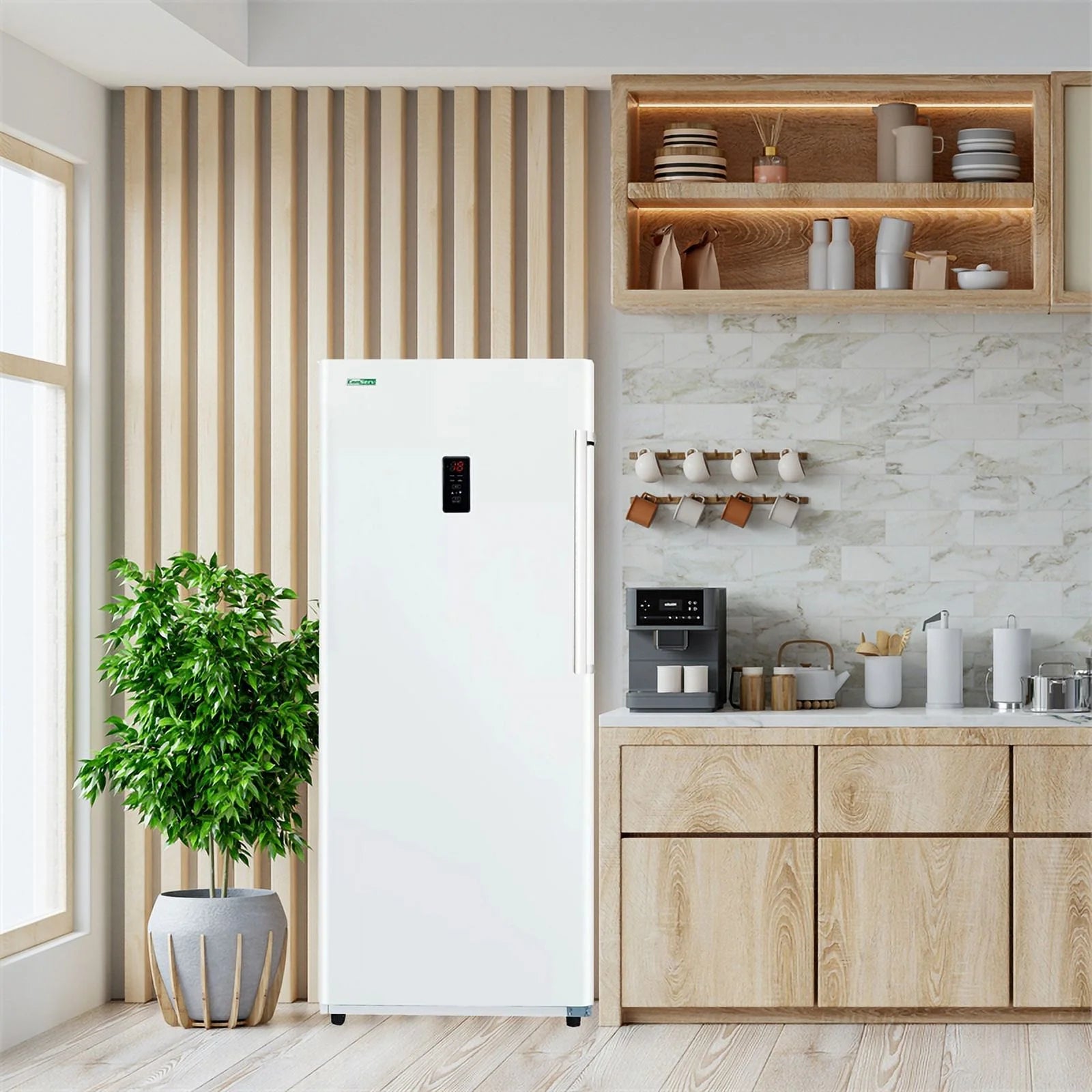 17 cu.ft. Convertible Upright Freezer Refrigerator in White R96600
