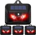 Solar Animal Repeller, 2024 Upgraded Predator Nocturnal Animal Repellent, Red Led Light Control Outdoor Deterrent Coyote Raccoon Deer Fox Skunk Squirrel for Garden Yard Farm Chicken Coop