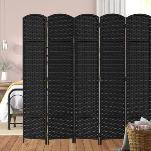 4 Panel Room Divider Screen 5.6 Ft Tall Folding Privacy Partition H959002