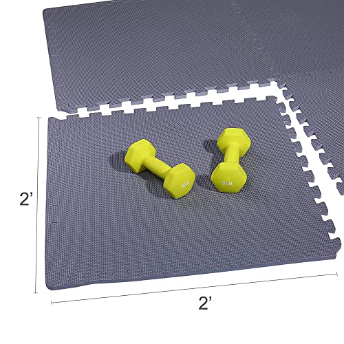 Puzzle Exercise Mat with EVA Foam Interlocking Tiles for MMA, Gymnastics and Home Gym H787