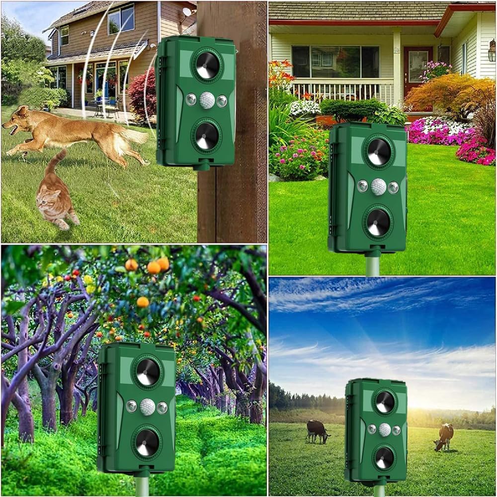Solar Ultrasonic Animal Repellent Waterproof Motion Detector A807