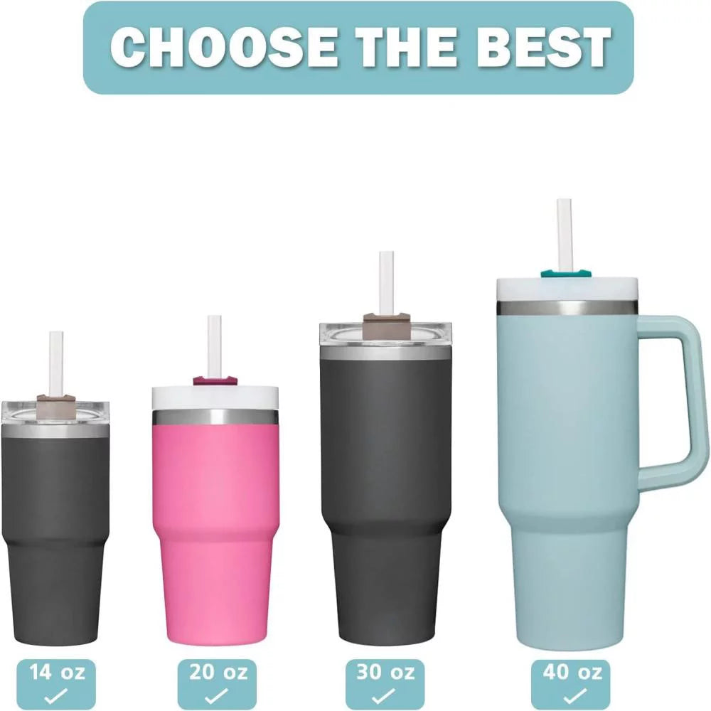 40 oz Stainless Steel Insulated Travel Tumbler with Straw J8233