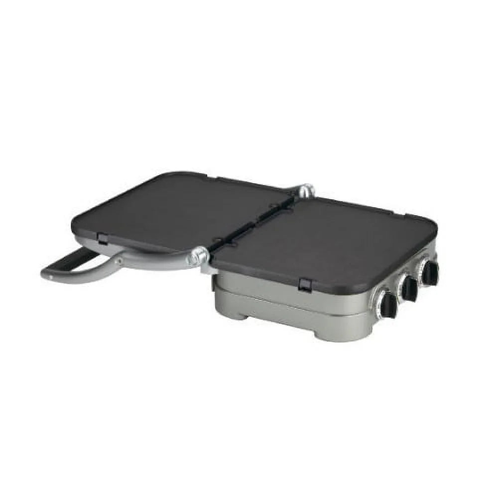 Stainless Steel 5-in-1 Griddler with Grill Brush and Tongs R167547