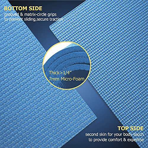 Large Yoga Mat 6x4 ft Extra Thick Non-Slip for Home Workout Pilates S1451