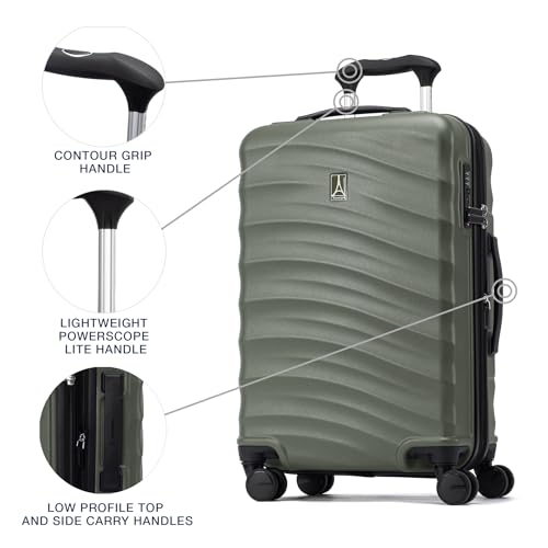 Hardside Expandable Carry-On Luggage with 8 Spinner Wheels and TSA Lock Q7052