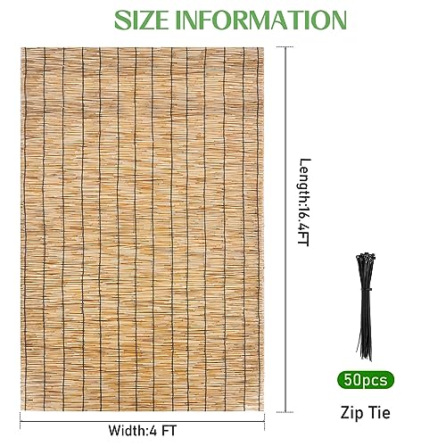 Reed Fence Screen Roll for Garden Patio Outdoor Privacy D33898