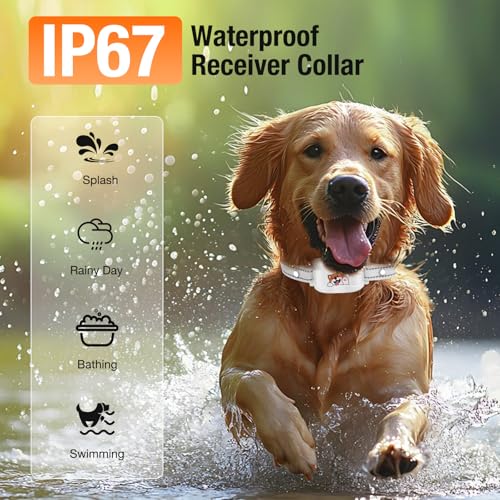 Wireless Dog Fence & Training Collar with GPS Geo-Fence, 3 Correction Modes, 7-Day Battery P120769