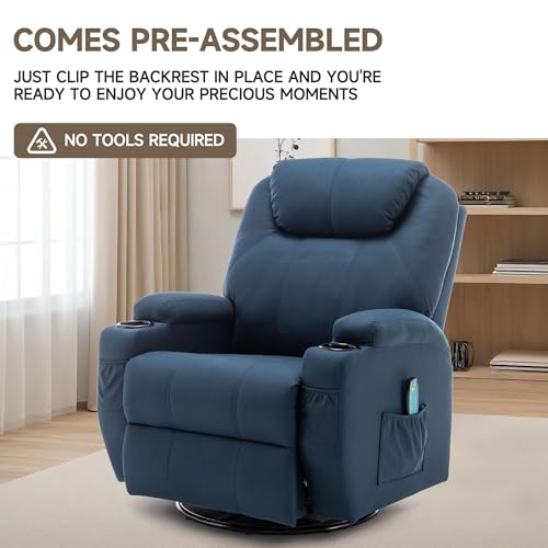 Rocking Recliner Chair with Massage and Heat for Adults H49678