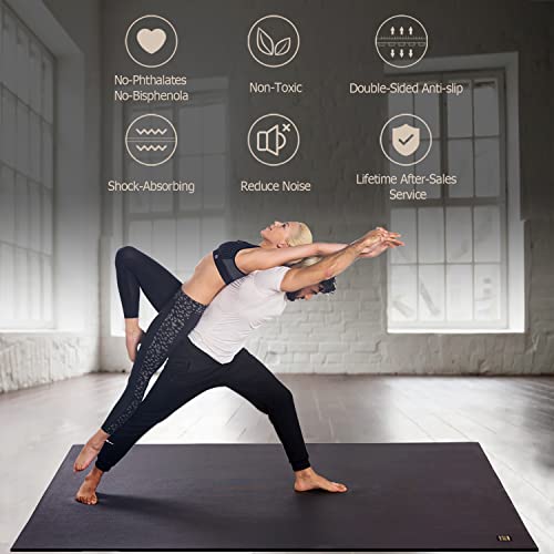 Large Yoga Mat 6x4 ft Extra Thick Non-Slip for Home Workout Pilates S1451