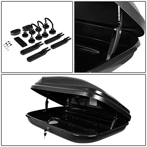 Heavy Duty Rooftop Cargo Carrier Lockable Roof Rack, 110 LBS, 53 x 34 x 15 Inches, Black Y2763