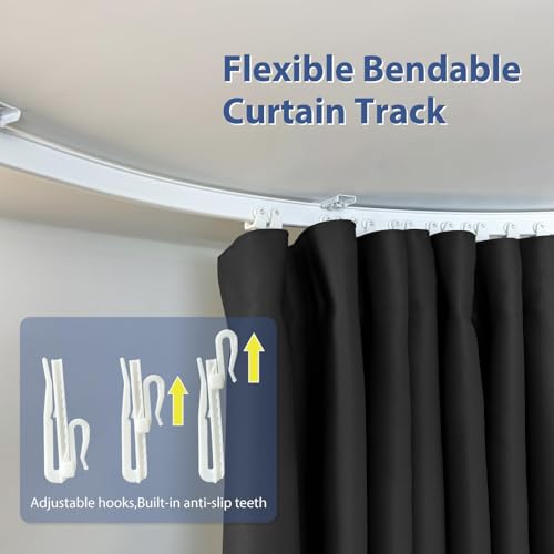 Room Divider Curtain Track Set, Blackout Panel, 8.3ft Wide A844312