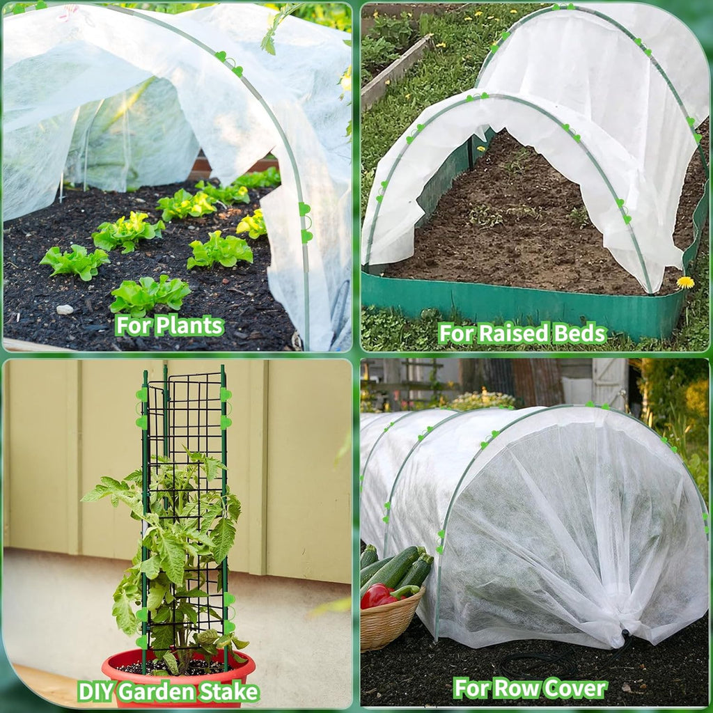 Garden Hoops for Raised Beds, 8ft Greenhouse Grow Tunnel with Clips K5233