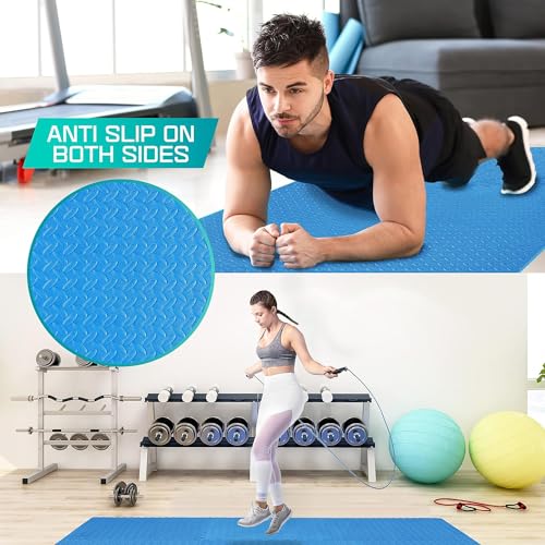 Puzzle Exercise Mat for Home Gym, EVA Interlocking Foam Floor Tiles with Border O344855
