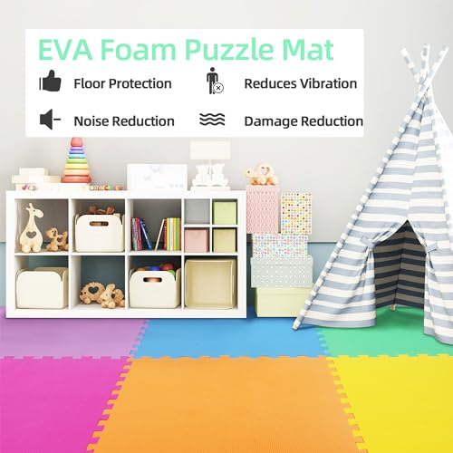 Puzzle Exercise Mat with EVA Foam Interlocking Tiles for MMA, Gymnastics and Home Gym H787