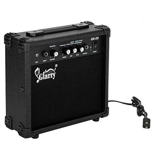 Electric Bass Combo Amp, 20W Portable Practice Amplifier with Headphone and MP3 Input R547100