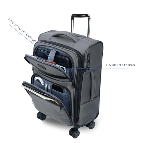 Softside Expandable Carry On Luggage with Spinner Wheels and TSA Lock B846