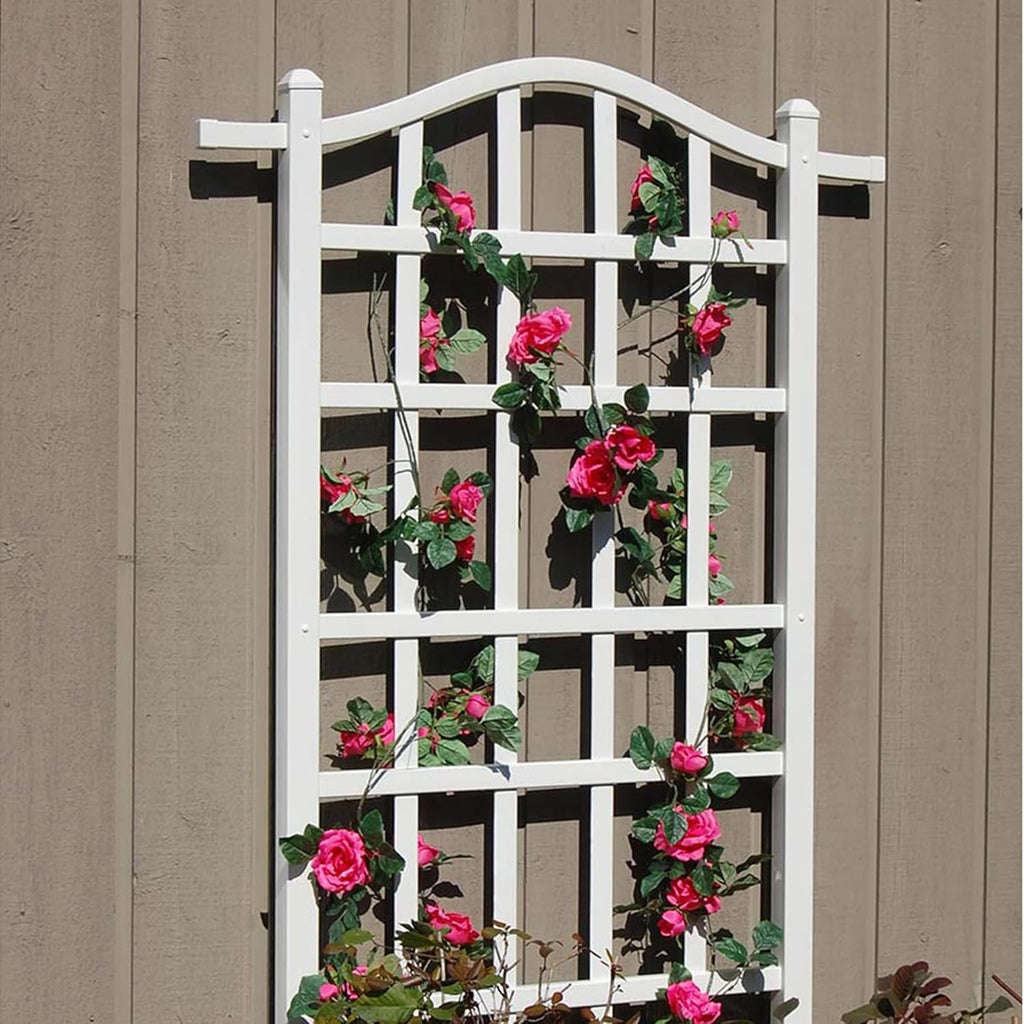 Garden Trellis 35 x 75 Inch Plant Support for Climbing Plants, White S210450