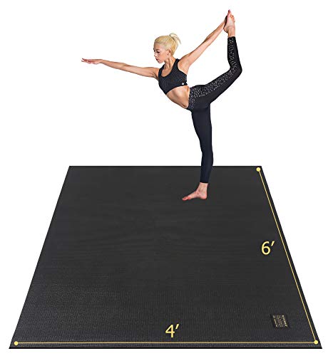 Large Yoga Mat 6x4 ft Extra Thick Non-Slip for Home Workout Pilates S1451
