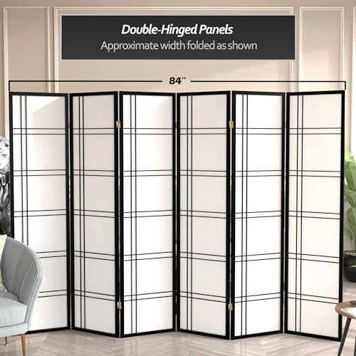 6 Panel Honey Room Divider D80902