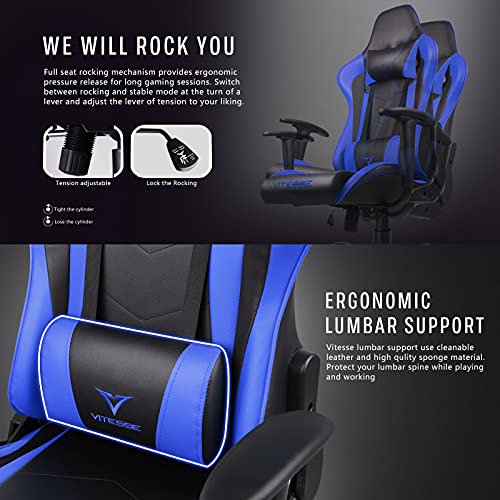 Gaming Chair High Back Ergonomic Racing Desk with Lumbar Support and Headrest C983