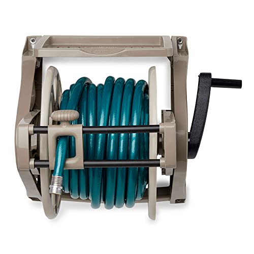 Wall Mount Water Hose Winder with Hand Crank for Garden and Outdoor Use Y137